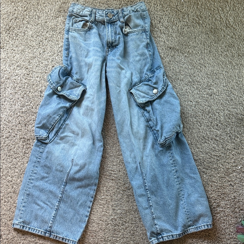Zara Denim Blue Baggy Jeans